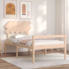 vidaXL Κρεβάτι Ηλικιωμένου με Κεφαλάρι 100 x 200 εκ. από Μασίφ Ξύλο