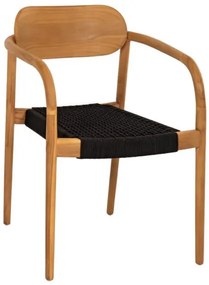 ΠΟΛΥΘΡΟΝΑ OSLO HM9636.02 ΞΥΛΟ TEAK ΦΥΣΙΚΟ & ΜΑΥΡΟ ΣΧΟΙΝΙ 55x54x80Y εκ.