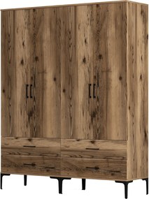 Τετραφυλλη Ντουλαπα Καρυδια KUMSAL 47.5x80x201.4