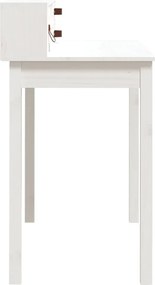vidaXL Γραφείο Λευκό 110x50x93 εκ. από Μασίφ Ξύλο Πεύκου