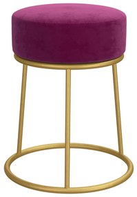 vidaXL Στρογγυλό Σκαμπό Hocker Μοβ Βελούδινο