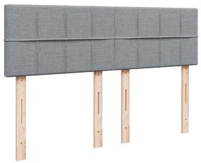 ΚΡΕΒΑΤΙ BOXSPRING ΜΕ ΣΤΡΩΜΑ ΑΝΟΙΧΤΟ ΓΚΡΙ 140X190 ΕΚ. ΥΦΑΣΜΑΤΙΝΟ 3288183