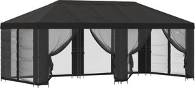 vidaXL Κιόσκι με Πλαϊνές Τοίχους 6 x 3 m Ανθρακί