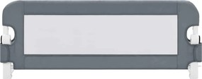 vidaXL Μπάρα Κρεβατιού Προστατευτική Γκρι 102 x 42 εκ. από Πολυεστέρα