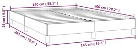 Σκελετός Κρεβατιού Χωρίς Στρώμα Κρεμ 140x200 εκ.Υφασμάτινο - Κρεμ