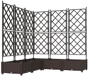 vidaXL Κηποτινάκι με Τρέλα 5 pcs Καφέ 120 x 120 x 125.5 εκ. PP
