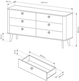 Συρταριέρα Sandra 6S