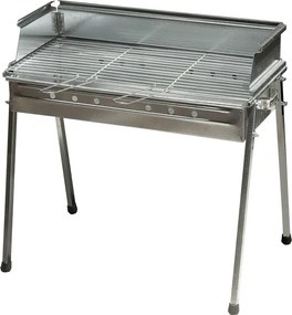 Ψησταριά κάρβουνου Νο63 γαλβανιζέ με σχάρα χρωμίου