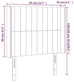 ΚΕΦΑΛΑΡΙ ΚΡΕΒΑΤΙΟΥ LED ΜΠΛΕ 83X16X118/128ΕΚ. ΥΦΑΣΜΑΤΙΝΟ 3124266