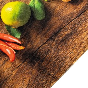 vidaXL Χαλί Κουζίνας Πλενόμενο Σχέδιο Μπαχαρικά 60 x 300 εκ. Βελούδινο