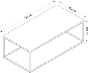 Τραπεζάκι Σαλονιού Καρυδί PROPOMA 120x60x42