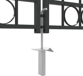 vidaXL Πύλη Φράχτη ASSEN 401 x 200 εκ. Ατσάλι Γκρι Κλειδώσιμο