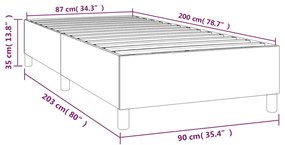 ΠΛΑΙΣΙΟ ΚΡΕΒΑΤΙΟΥ BOXSPRING ΣΚΟΥΡΟ ΜΠΛΕ 90X200 ΕΚ. ΒΕΛΟΥΔΙΝΟ 3121100