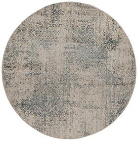 Στρογγυλό Χαλί All Season (Φ160) Βιοκαρπέτ Gossip 9186A Cream Blue