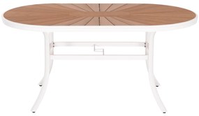 ΤΡΑΠΕΖΙ ΕΞΩΤ.ΧΩΡΟΥ TELAMO HM6288.02 ΑΛΟΥΜΙΝΙΟ ΛΕΥΚΟ &amp; POLYWOOD 160X90Χ73.5Υεκ.