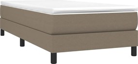 vidaXL Κρεβάτι Boxspring με Στρώμα Taupe 80x200 εκ. Υφασμάτινο