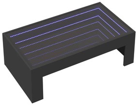 Τραπεζάκι Σαλονιού Infinity LED Μαύρο 90x50x30 εκ. - Μαύρο