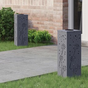 vidaXL Ηλιακό LED Φως Δρόμου 2 pcs Θερμό λευκό 18 x 18 x 50 εκ.