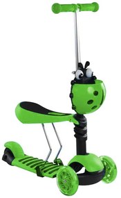 Πατίνι Scooter Παιδικό JollyWheelz 3 σε 1 Με Καλαθάκι Πράσινο S-22203