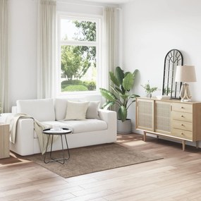 vidaXL Χαλιά Σαγκί με Λάτεξ Μπλάκινγκ Καφέ 120x170 εκ.