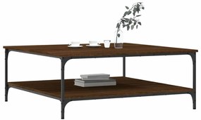 vidaXL Τραπεζάκι Σαλονιού Καφέ Δρυς 100x100x40 εκ. Επεξεργασμένο Ξύλο