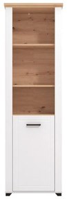 Βιτρίνα Valencia POP 1K Λευκό - Artisan Oak - Λευκό Μάτ 60.5*41*194.5 εκ. 60.5x41x194.5 εκ.