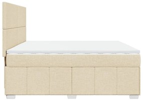 ΚΡΕΒΑΤΙ BOXSPRING ΜΕ ΣΤΡΩΜΑ ΚΡΕΜ 200X200 ΕΚ. ΥΦΑΣΜΑΤΙΝΟ 3291773