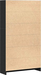 vidaXL Βιβλιοθήκη 4 Επιπέδων Μαύρη Δρυς 80x24x143 εκ. από Τεχνητό Ξύλο