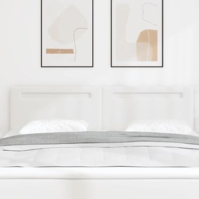 vidaXL LED κεφαλάρι Λευκό 180 cm Τεχνητό Δέρμα