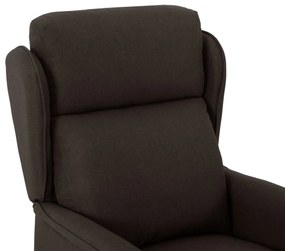 vidaXL Πολυθρόνα Ανακλινόμενη Σκούρο Καφέ 67,5x93,5x101,5 εκ Ύφασμα