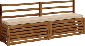 vidaXL Μαξιλάρια Πάγκου 2 Τεμαχίων VUGHT 2 pcs 100% Πολυεστέρας Κρεμ