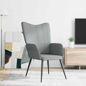 vidaXL Πολυθρόνα Relax Ανοιχτό Γκρι Υφασμάτινη