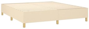 ΚΡΕΒΑΤΙ BOXSPRING ΜΕ ΣΤΡΩΜΑ ΚΡΕΜ 160X200 ΕΚ. ΥΦΑΣΜΑΤΙΝΟ 3142350