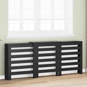 vidaXL Καπάκι Καλοριφέρ Μαύρη Οξυά 205 x 21.5 x 83.5 cm