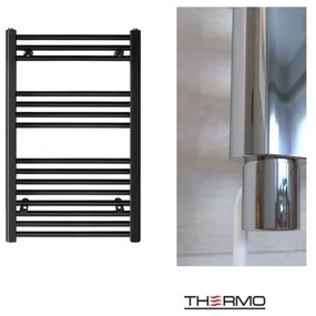 Thermo ALTO Θερμαινόμενη πετσετοκρεμάστρα από Mild Steel με ηλεκτρική λειτουργία, 80x50cm Black