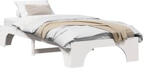 vidaXL Σκελετός Κρεβατιού Λευκό 80 x 200 cm Στερεά ξυλεία πεύκου