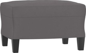 vidaXL Πολυθρόνες Σετ 3 Τεμαχίων Γκρι Συνθετικό Δέρμα με Μαξιλάρια