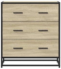 vidaXL Sideboard Sonoma Oak 68x35x76cm Κατασκευασμένο ξύλο και μέταλλο