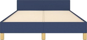 vidaXL Πλαίσιο κρεβατιού χωρίς στρώμα μπλε 120x200cm ύφασμα