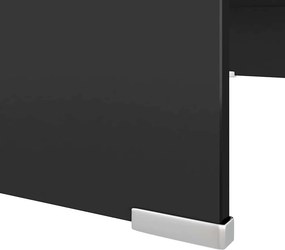 vidaXL Βάση Τηλεόρασης/Οθόνης Μαύρη 70 x 30 x 13 εκ. Γυάλινη