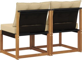 vidaXL 2 Τεμάχιο Εξωτερικός μεσαίος καναπές