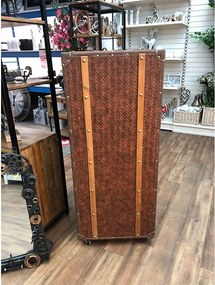 EXTREME INTERIOR DESIGN WOOD WINE RACK SUITCASE LEATHER 99334