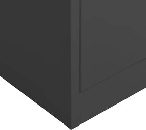 vidaXL Φοριαμός Ανθρακί 90 x 40 x 180 εκ. Ατσάλινος