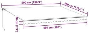 ΤΕΝΤΑ ΠΤΥΣΣΟΜΕΝΗ ΧΕΙΡΟΚΙΝΗΤΗ ΜΕ LED ΜΠΟΡΝΤΟ 500X300 ΕΚ. 3310195