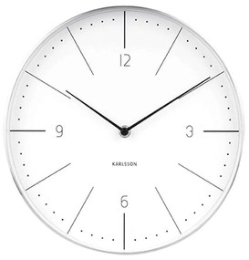 Ρολόι Τοίχου Normann Numbers KA5682WH Φ28cm White Karlsson Steel