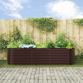 vidaXL Κρεβάτι για Κήπο Αναρτημένο Καφέ 320x80x81 εκ από Γαλβανισμένο Ατσάλι