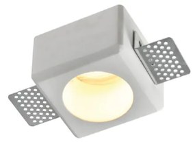 Inlight Χωνευτό τετράγωνο σποτ από γύψο 1XGU10 D:8cm (Χ0011-WH)