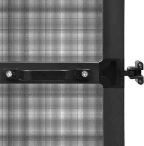 vidaXL Ανοιγόμενη Οθόνη Εντόμων Ανθρακί και Μαύρο 100 x 215 cm