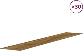 vidaXL Πάνελ Τοίχου Ξύλινη Εμφάνιση Καφέ 4,12 μ² από PVC