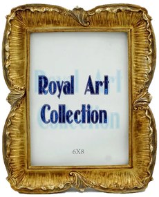 Κορνίζα Χειροποίητη Αντικέ Πολυεστερική Πατίνα Χρυσή Royal Art 15x20εκ.